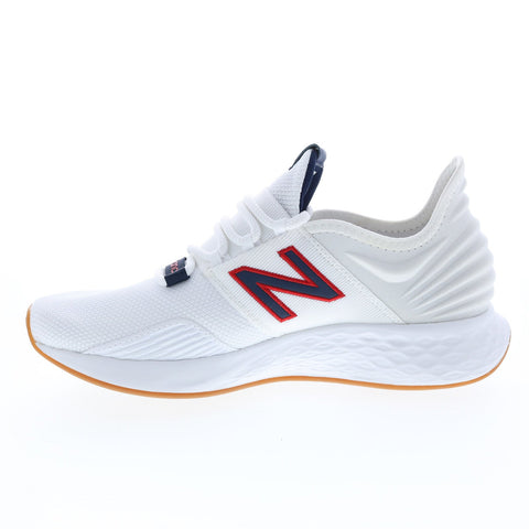 New Balance Fresh Foam Roav MROAVSAM Mens White Canvas Athletic Runnning Shoes