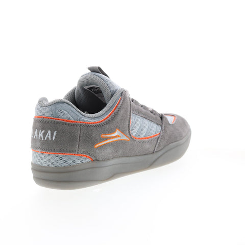 Lakai Carroll MS1210117B00 Mens Gray Suede Skate Inspired Sneakers Shoes