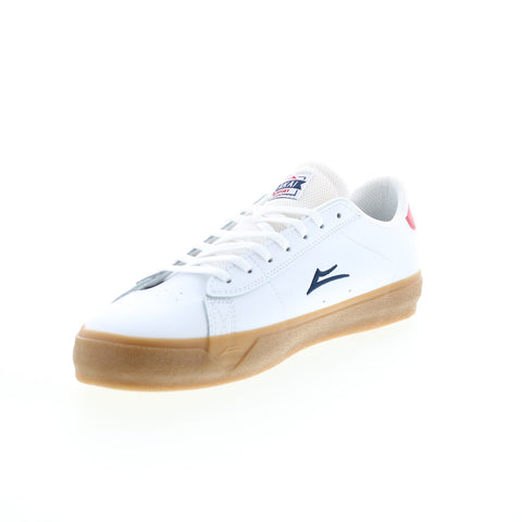 Lakai Newport MS1240251A00 Mens White Leather Skate Inspired Sneakers Shoes