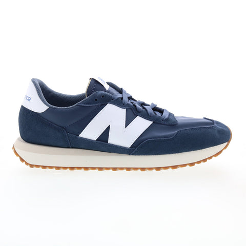 New Balance 237 MS237GB Mens Blue Suede Lace Up Lifestyle Sneakers Shoes