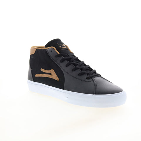 Lakai Flaco II Mid MS3220113A00 Mens Black Skate Inspired Sneakers Shoes