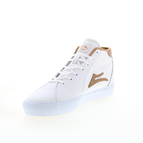 Lakai Flaco II Mid MS3220113A00 Mens White Skate Inspired Sneakers Shoes