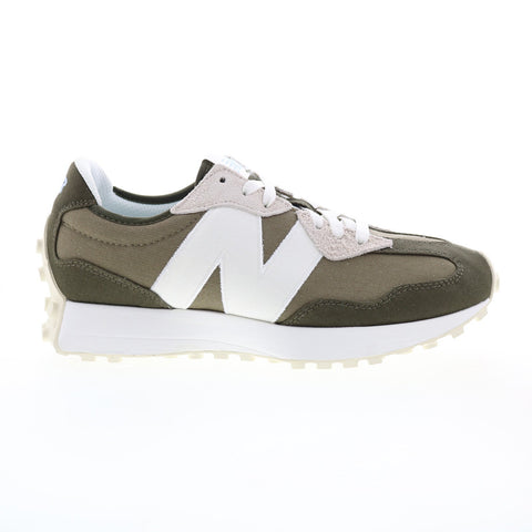 New Balance 327 MS327DC Mens Green Canvas Lace Up Lifestyle Sneakers Shoes