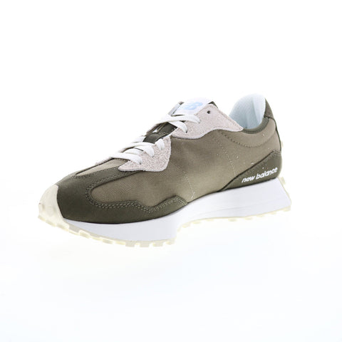 New Balance 327 MS327DC Mens Green Canvas Lace Up Lifestyle Sneakers Shoes
