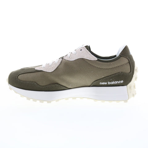 New Balance 327 MS327DC Mens Green Canvas Lace Up Lifestyle Sneakers Shoes