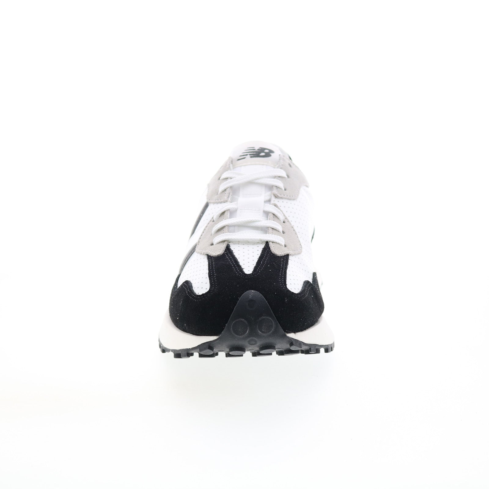 New Balance 327 MS327NI Mens Black Leather Lace Up Lifestyle