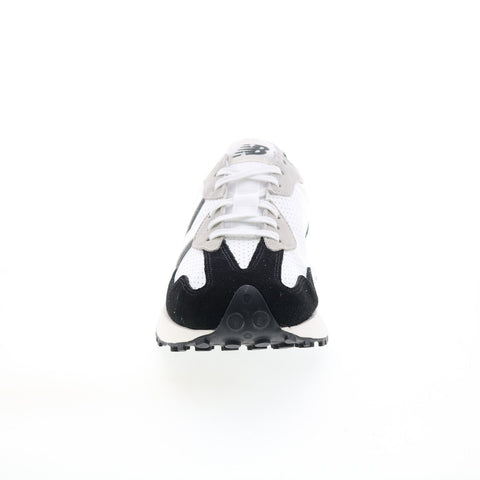 New Balance 327 MS327NI Mens Black Leather Lace Up Lifestyle Sneakers Shoes