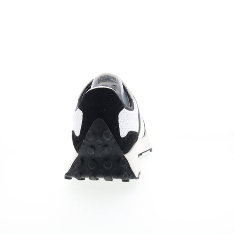 New Balance 327 MS327NI Mens Black Leather Lace Up Lifestyle Sneakers Shoes