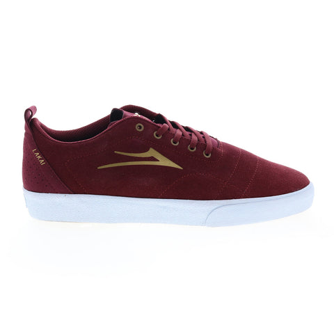 Lakai Bristol MS4190249A00 Mens Burgundy Suede Skate Inspired Sneakers Shoes