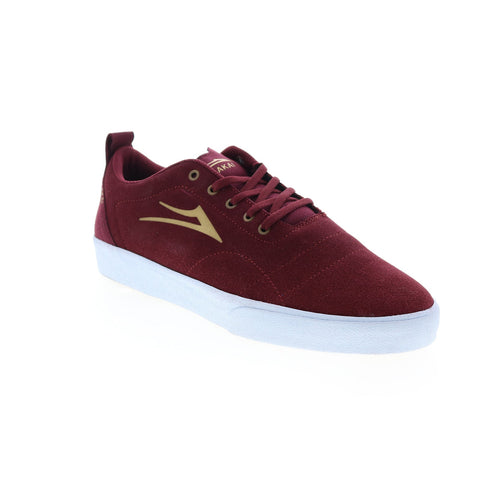 Lakai Bristol MS4190249A00 Mens Burgundy Suede Skate Inspired Sneakers Shoes