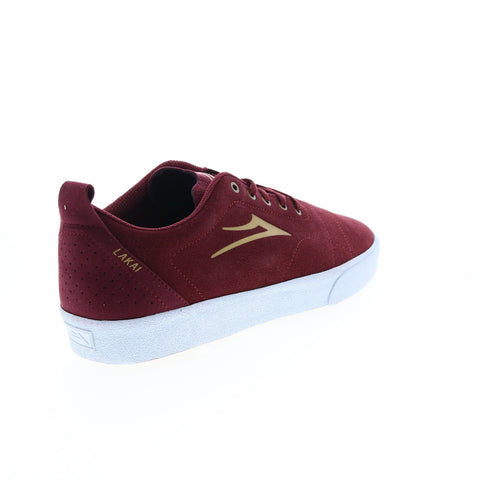 Lakai Bristol MS4190249A00 Mens Burgundy Suede Skate Inspired Sneakers Shoes