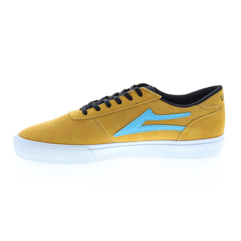 Lakai Manchester MS4210200A00 Mens Yellow Suede Skate Inspired Sneakers Shoes