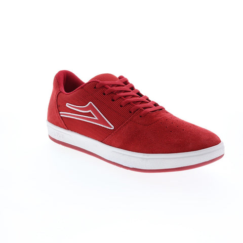 Lakai Brighton MS4210257B00 Mens Red Suede Skate Inspired Sneakers Shoes