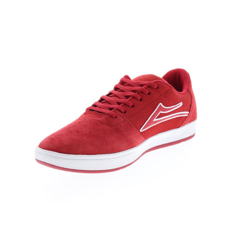 Lakai Brighton MS4210257B00 Mens Red Suede Skate Inspired Sneakers Shoes
