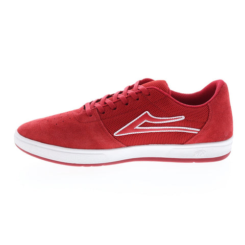 Lakai Brighton MS4210257B00 Mens Red Suede Skate Inspired Sneakers Shoes