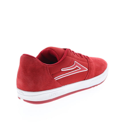 Lakai Brighton MS4210257B00 Mens Red Suede Skate Inspired Sneakers Shoes