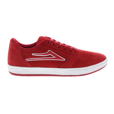 Lakai Brighton MS4210257B00 Mens Red Suede Skate Inspired Sneakers Shoes