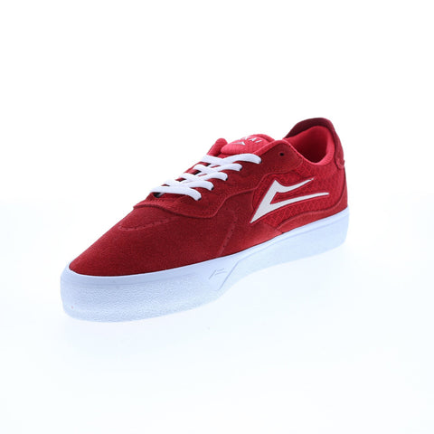 Lakai Essex MS4220263A00 Mens Red Suede Skate Inspired Sneakers Shoes