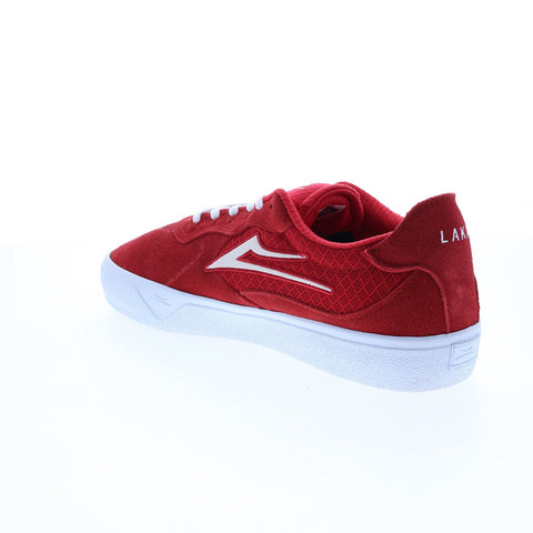 Lakai Essex MS4220263A00 Mens Red Suede Skate Inspired Sneakers Shoes