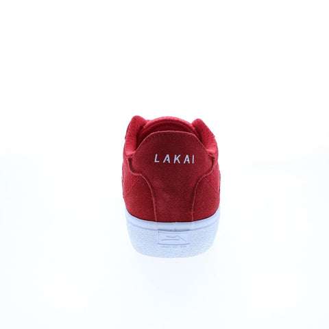 Lakai Essex MS4220263A00 Mens Red Suede Skate Inspired Sneakers Shoes