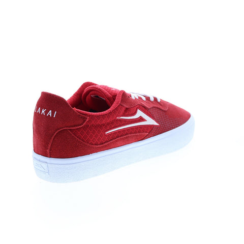 Lakai Essex MS4220263A00 Mens Red Suede Skate Inspired Sneakers Shoes