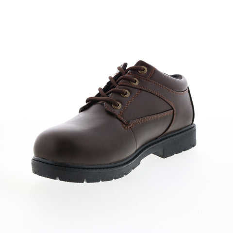 Lugz Savoy Slip Resistant MSVYEV-245 Mens Brown Wide Athletic Work Shoes