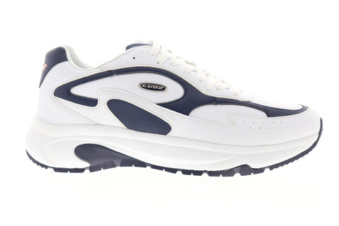 Lugz Typhoon MTYPHOV-1415 Mens White Leather Low Top Lace Up Sneakers Shoes