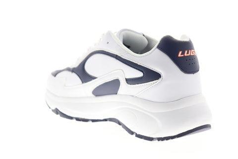Lugz Typhoon MTYPHOV-1415 Mens White Leather Low Top Lace Up Sneakers Shoes