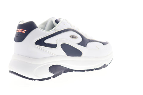 Lugz Typhoon MTYPHOV-1415 Mens White Leather Low Top Lace Up Sneakers Shoes