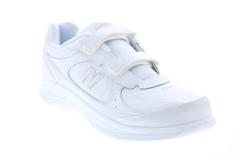 New Balance 577 MW577VW Mens White Wide Leather Athletic Walking Shoes