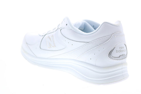 New Balance 577 MW577WT Mens White Extra Wide Leather Athletic Walking Shoes