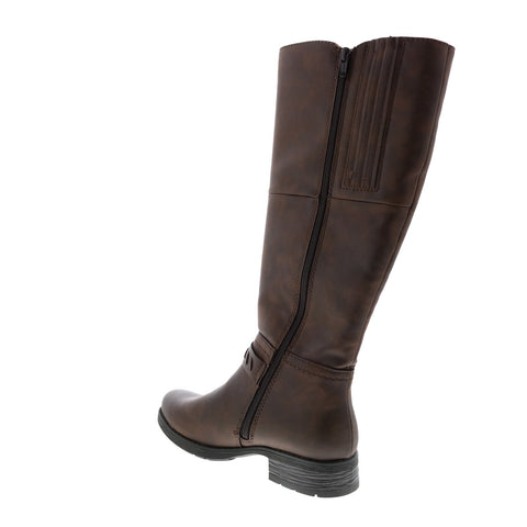 Earth Origins Nadeen Womens Brown Leather Zipper Knee High Boots