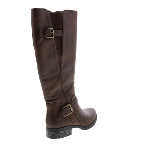 Earth Origins Nadeen Womens Brown Leather Zipper Knee High Boots