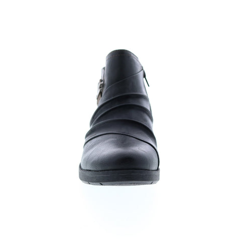 Earth Origins Natalie Womens Black Leather Zipper Chelsea Boots