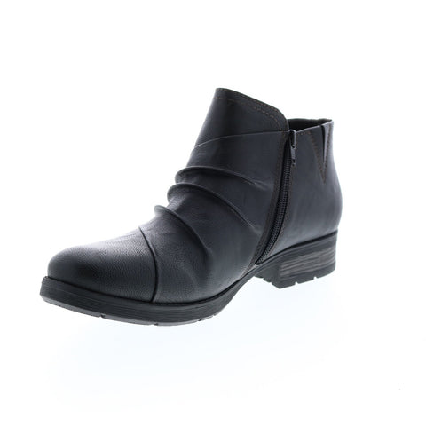 Earth Origins Natalie Womens Black Leather Zipper Chelsea Boots