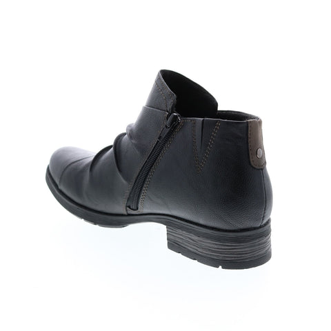 Earth Origins Natalie Womens Black Leather Zipper Chelsea Boots