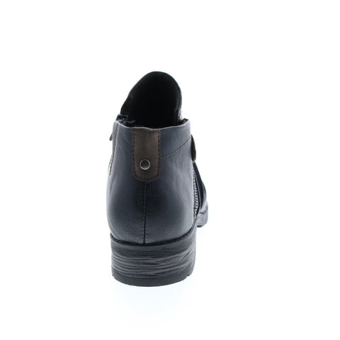 Earth Origins Natalie Womens Black Leather Zipper Chelsea Boots
