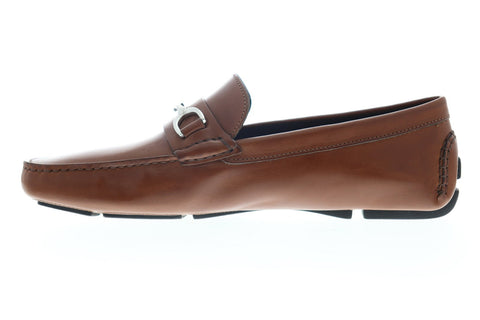 Bruno Magli Nestor NESTOR Mens Brown Leather Dress Slip On Loafers Shoes