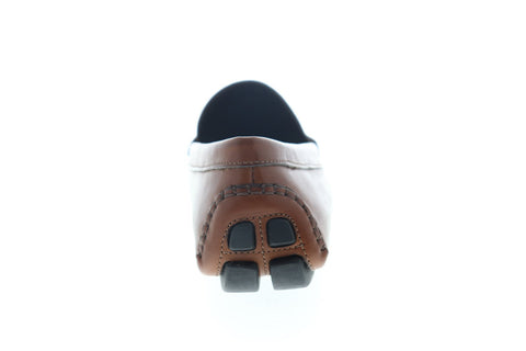 Bruno Magli Nestor NESTOR Mens Brown Leather Dress Slip On Loafers Shoes