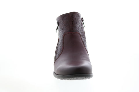 Earth Origins Navigate Noah Womens Purple Leather Zipper Chelsea Boots