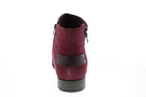 Earth Origins Navigate Noah Womens Purple Leather Zipper Chelsea Boots