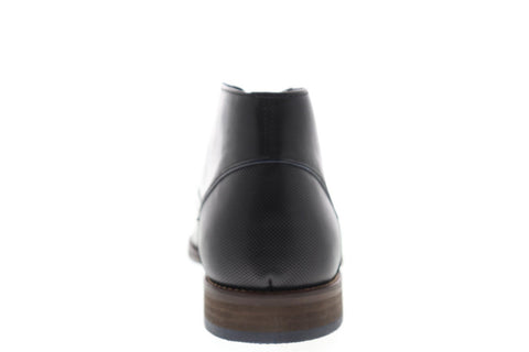 Steve Madden Noland Mens Black Leather Casual Dress Lace Up Chukkas Shoes