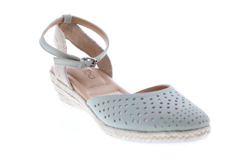 Me Too Norina NORINA8 Womens Blue Leather Hook & Loop Strap Sandals Shoes