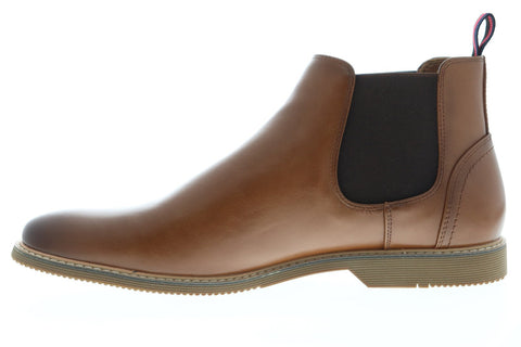 Steve Madden Northway Mens Brown Leather Slip On Chelsea Boots