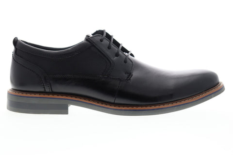 Steve Madden Oakes Mens Black Leather Casual Lace Up Oxfords Shoes