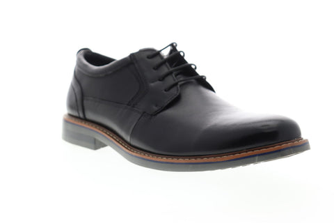 Steve Madden Oakes Mens Black Leather Casual Lace Up Oxfords Shoes