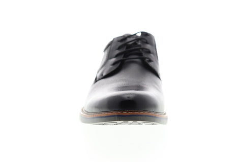 Steve Madden Oakes Mens Black Leather Casual Lace Up Oxfords Shoes