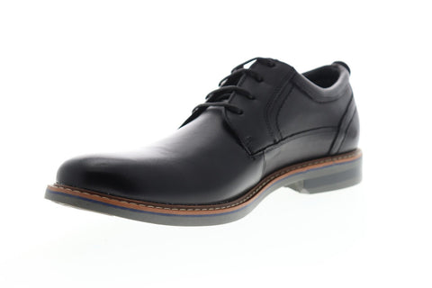 Steve Madden Oakes Mens Black Leather Casual Lace Up Oxfords Shoes