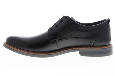 Steve Madden Oakes Mens Black Leather Casual Lace Up Oxfords Shoes