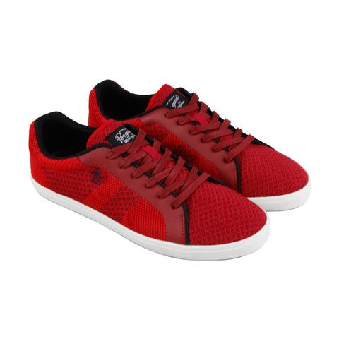 Original Penguin Owen OP100224M Mens Red Canvas Lace Up Lifestyle Sneakers Shoes